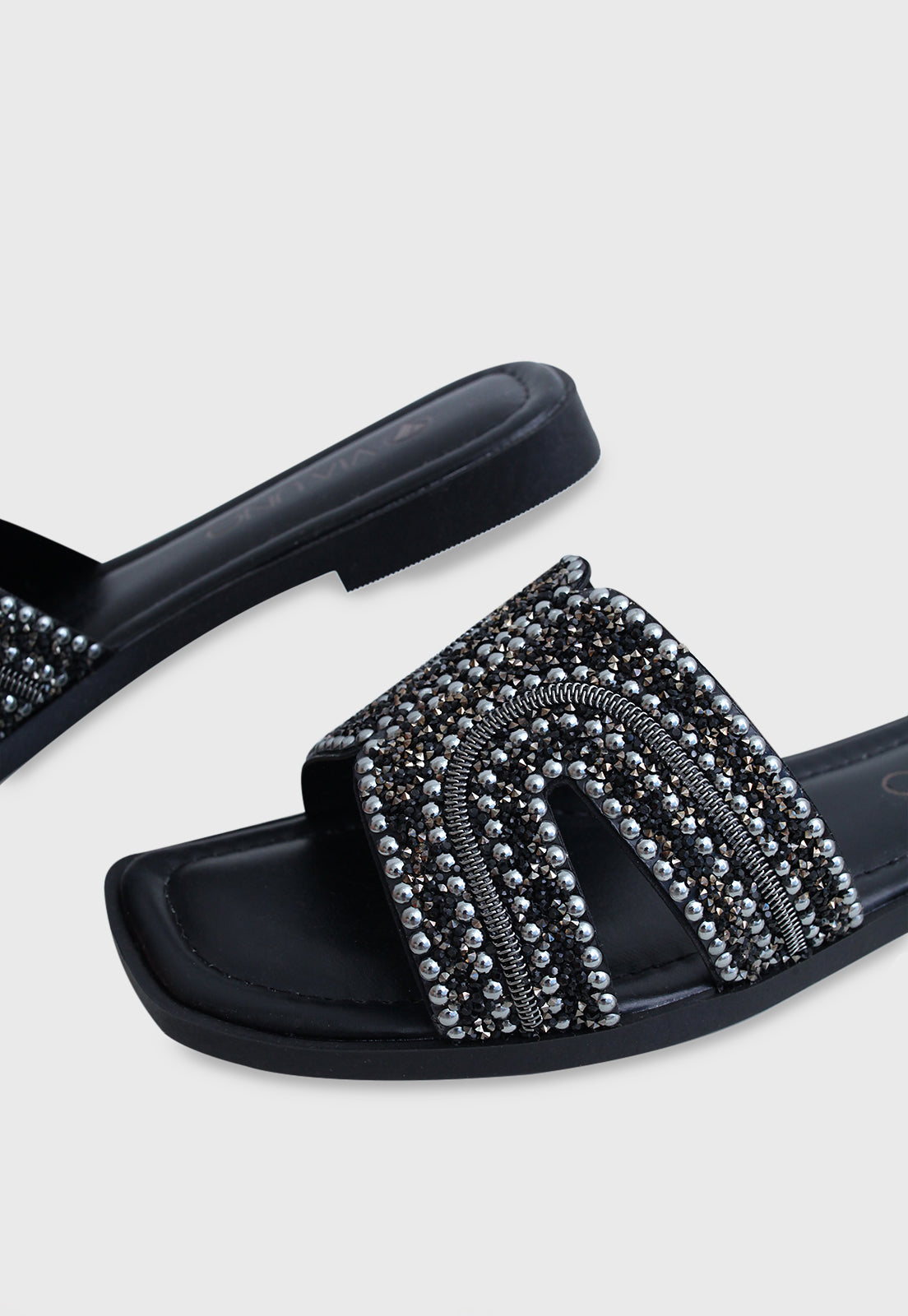 Sandalia Flat 948028 Napa Rock Preto