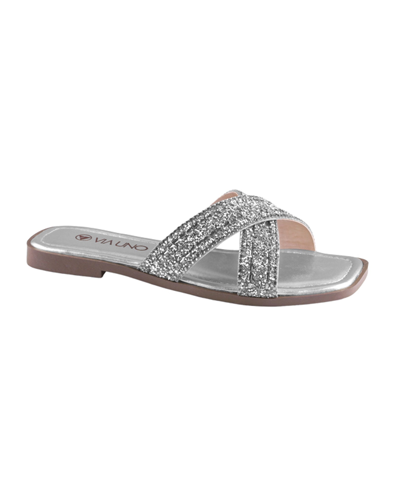Sandalia Flat 948044 Tira Prata