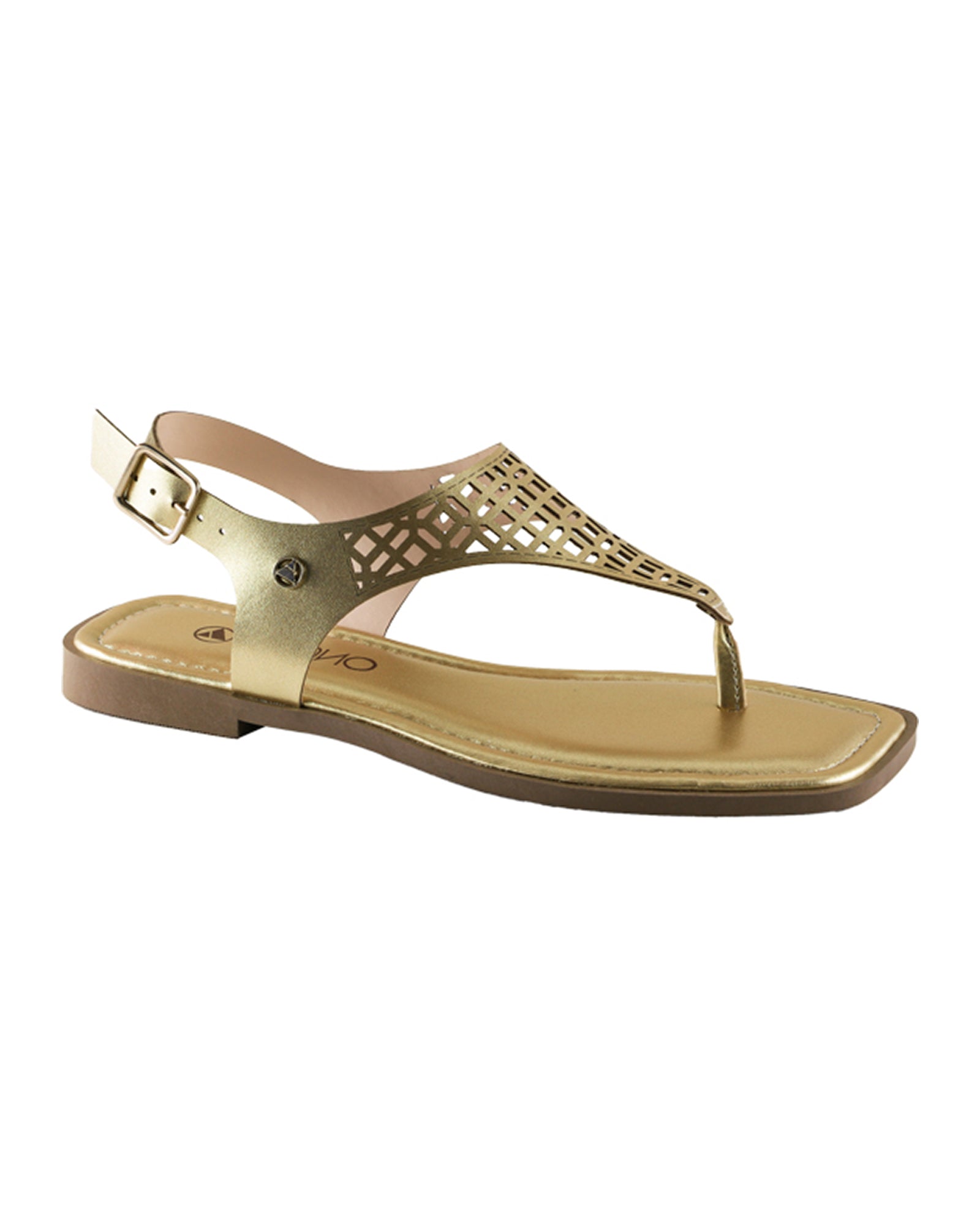 Sandalia Flat 948090 Sun Glo C Ouro Light