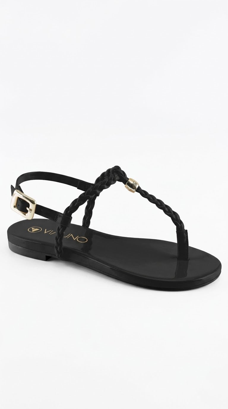 Sandalia Flat 950034 Napa Rock Preto
