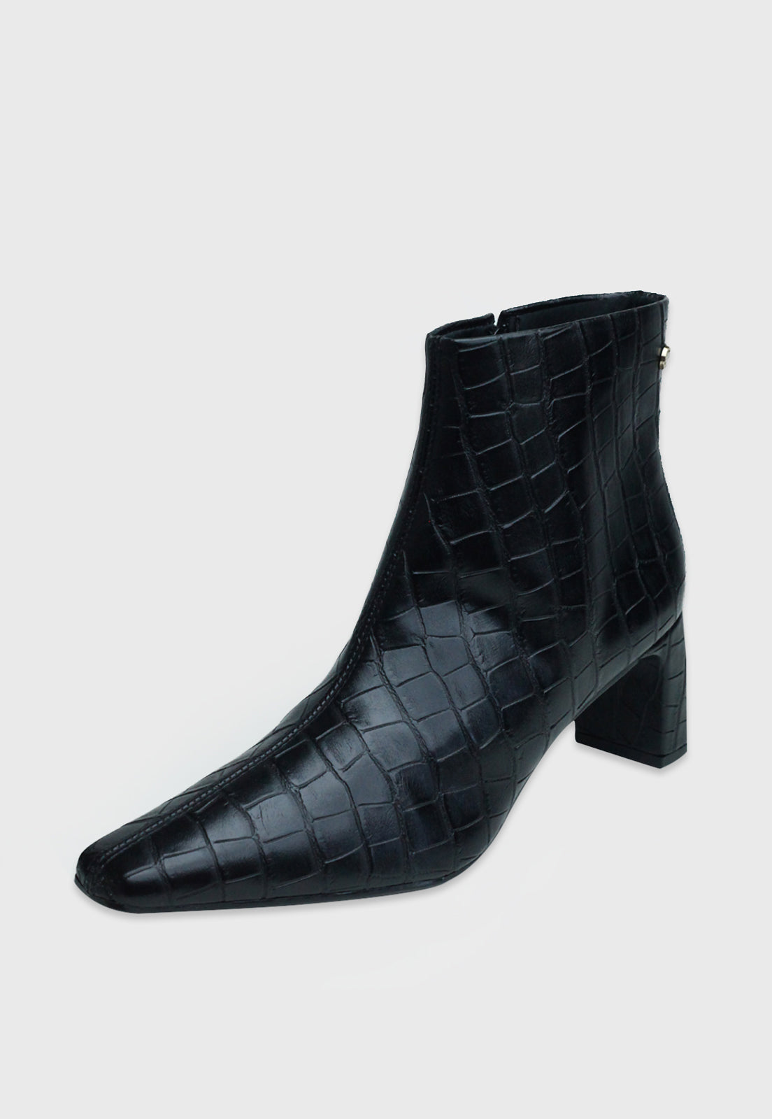 Bota Cano Curto 993004 Croco Preto