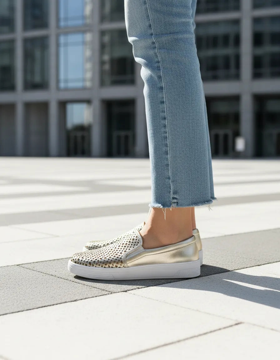 Tênis Feminino Via Uno 842033 Metal Ipa C Dourado