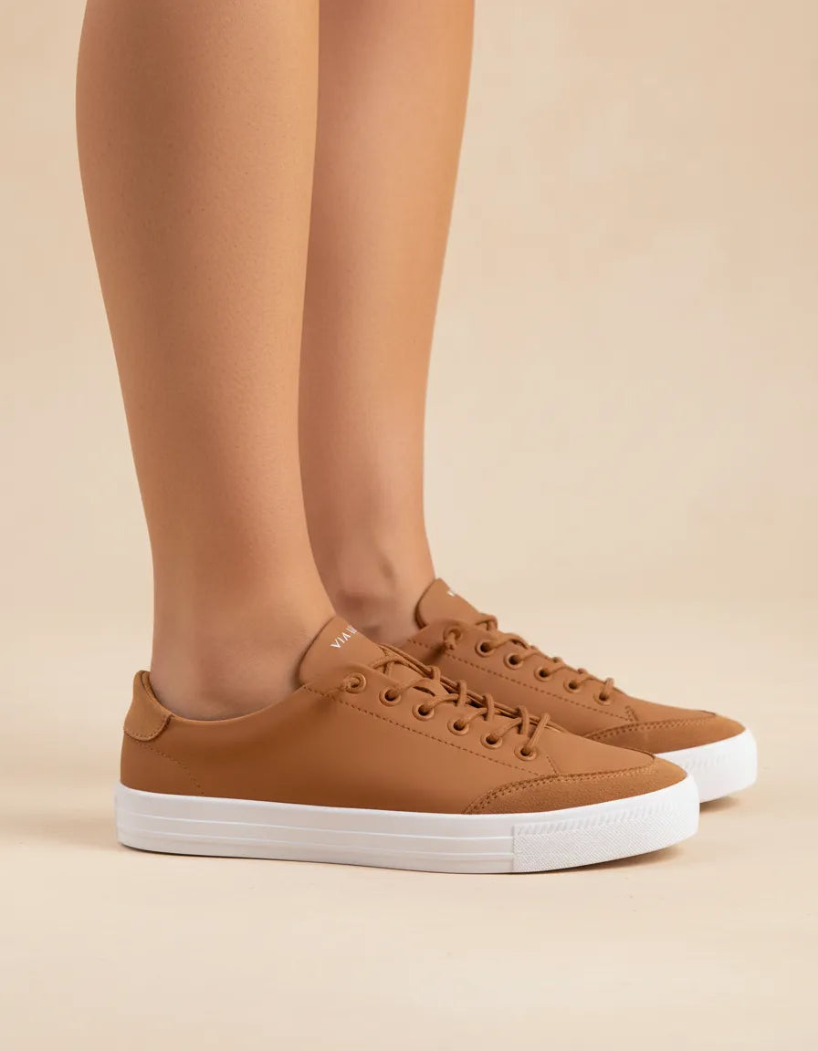 Tênis Feminino Via Uno 1036006 Tec Caramelo