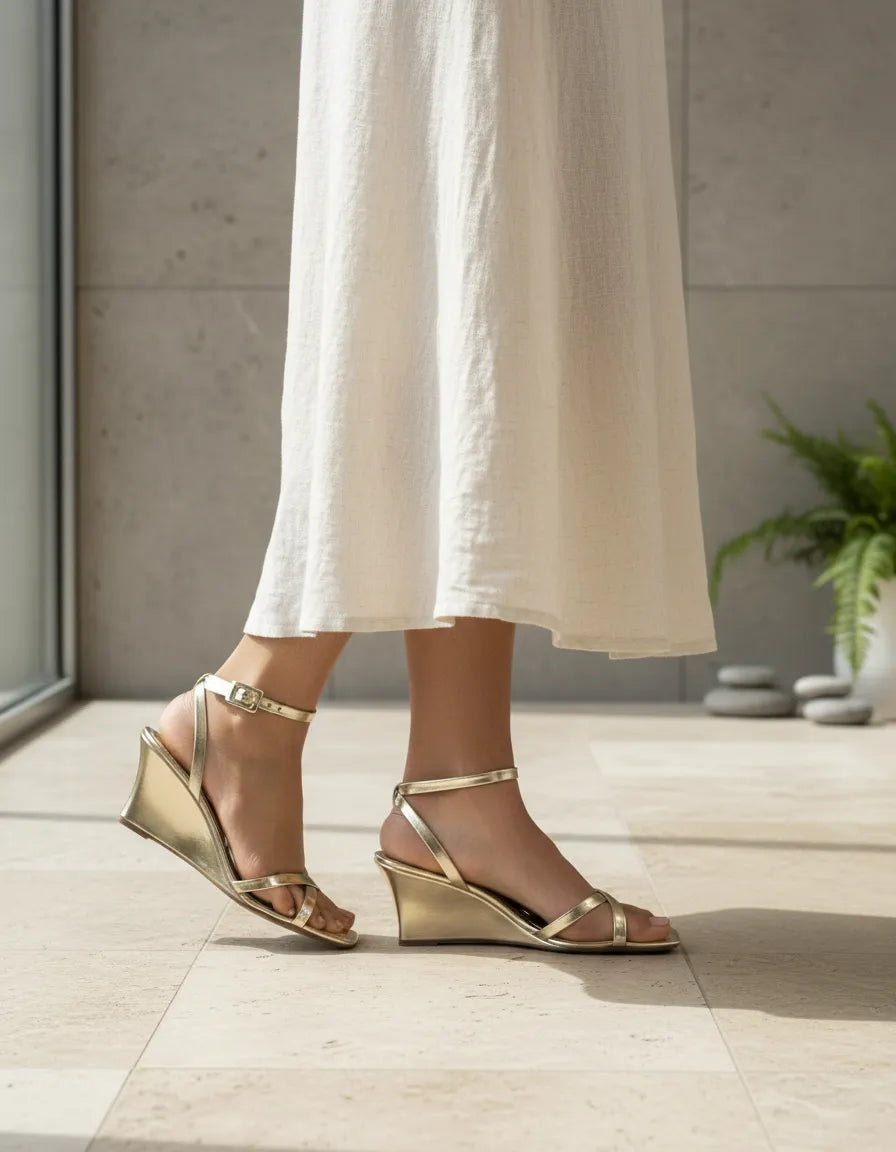 Sandalia Salto Medio 1035003 Napa Rock Champagne