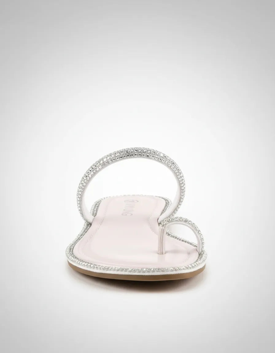 Sandalia Flat 1008002 Tira Off White