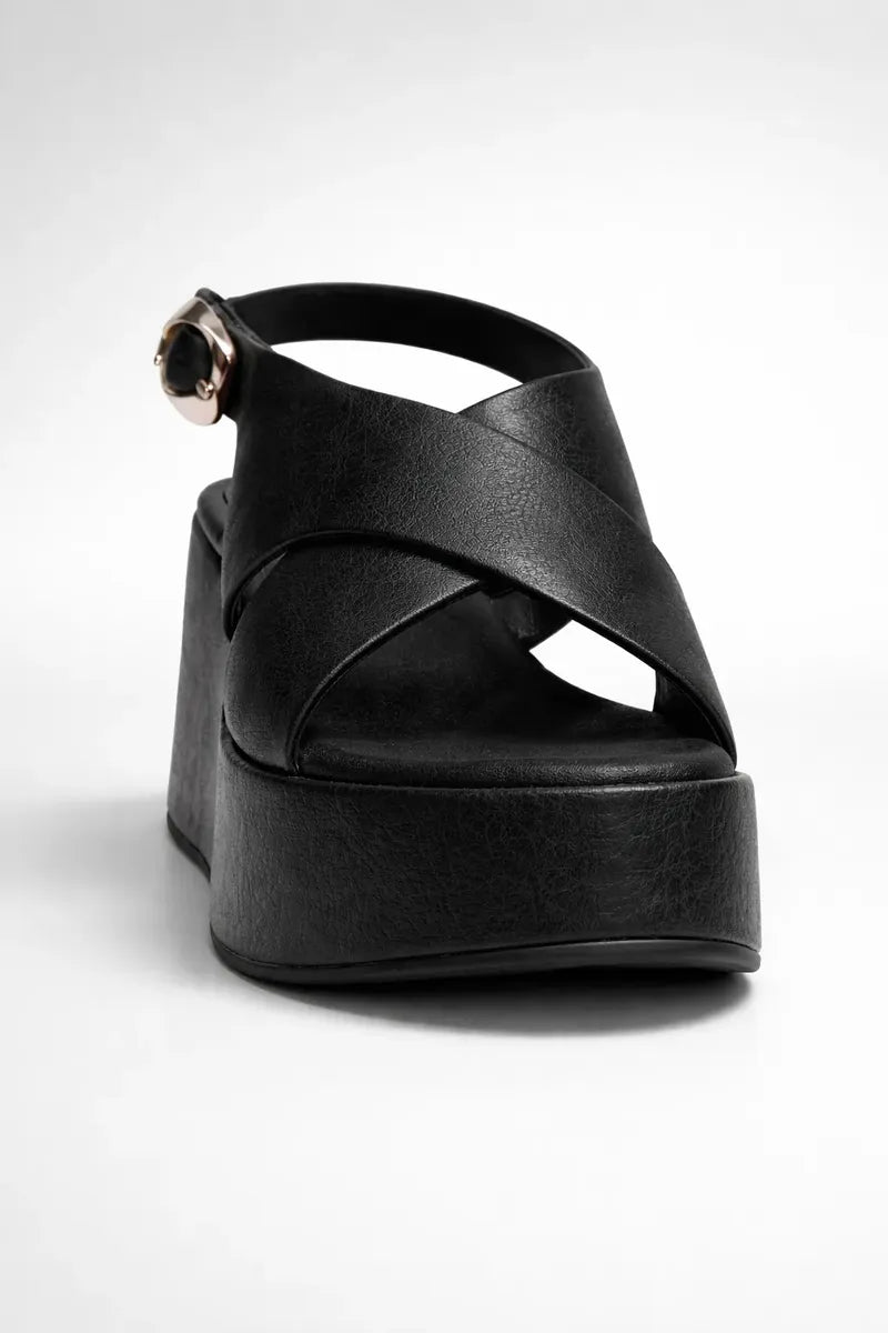 Sandalia Anabela 639034 Napa Destroyer Preto