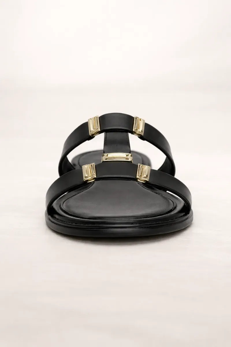 Sandalia Flat 859134 Napa Rock Preto