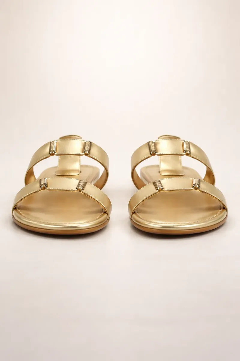 Sandalia Flat 859134 Sun Glo C Ouro Light