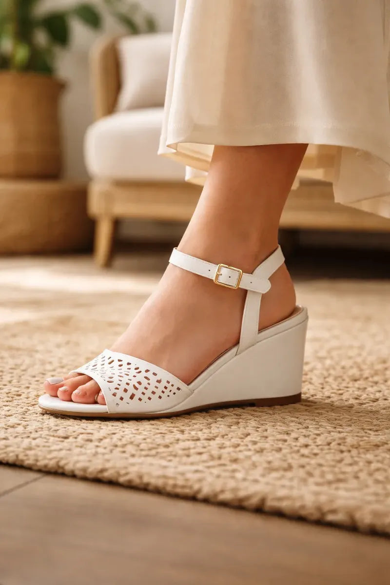 Sandalia Salto Alto 975015 Napa Rock Off White