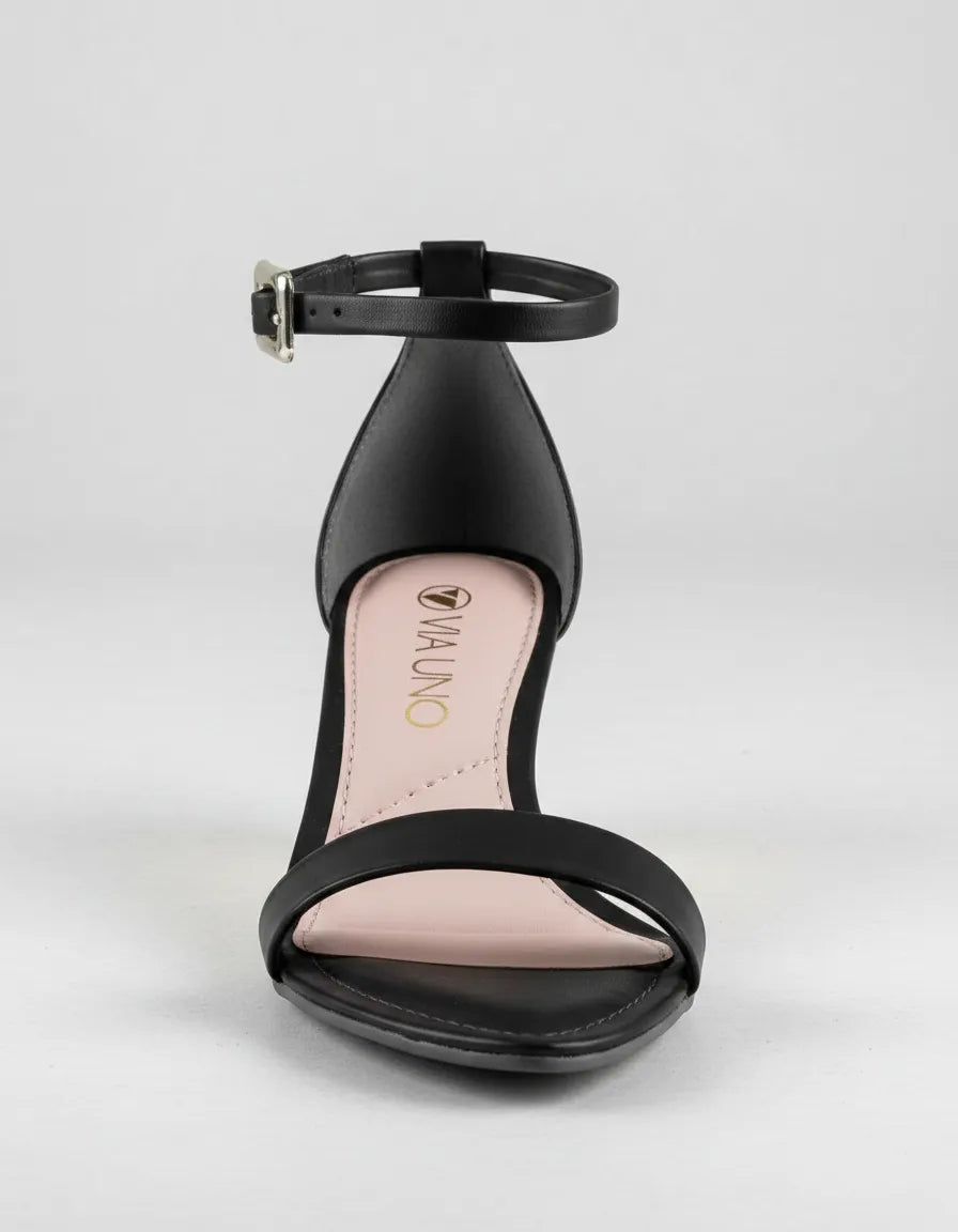 Sandalia Salto Medio 1037003 Nobuc Preto