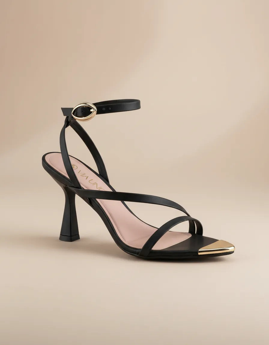 Sandalia Salto Alto 919022 Napa Rock Preto