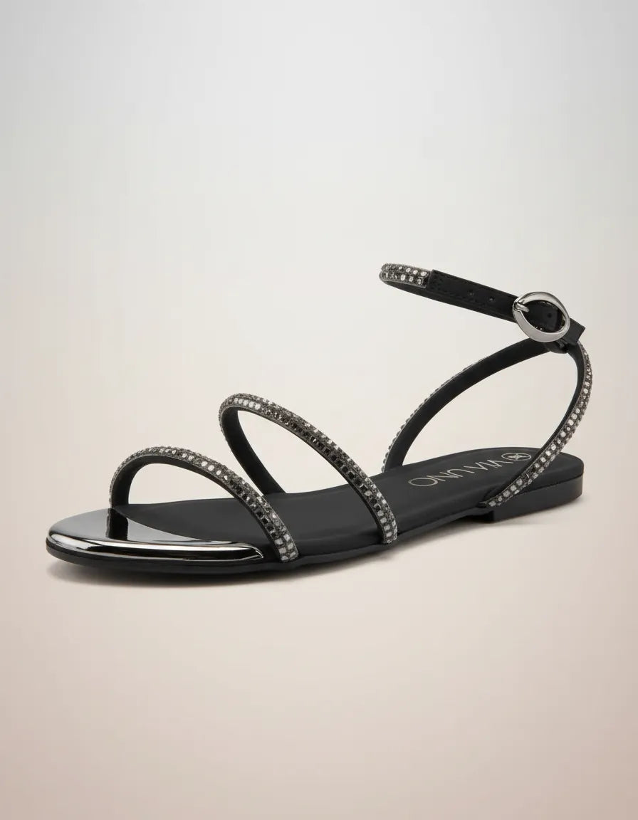 Sandalia Flat 1005001 Tira Grafite