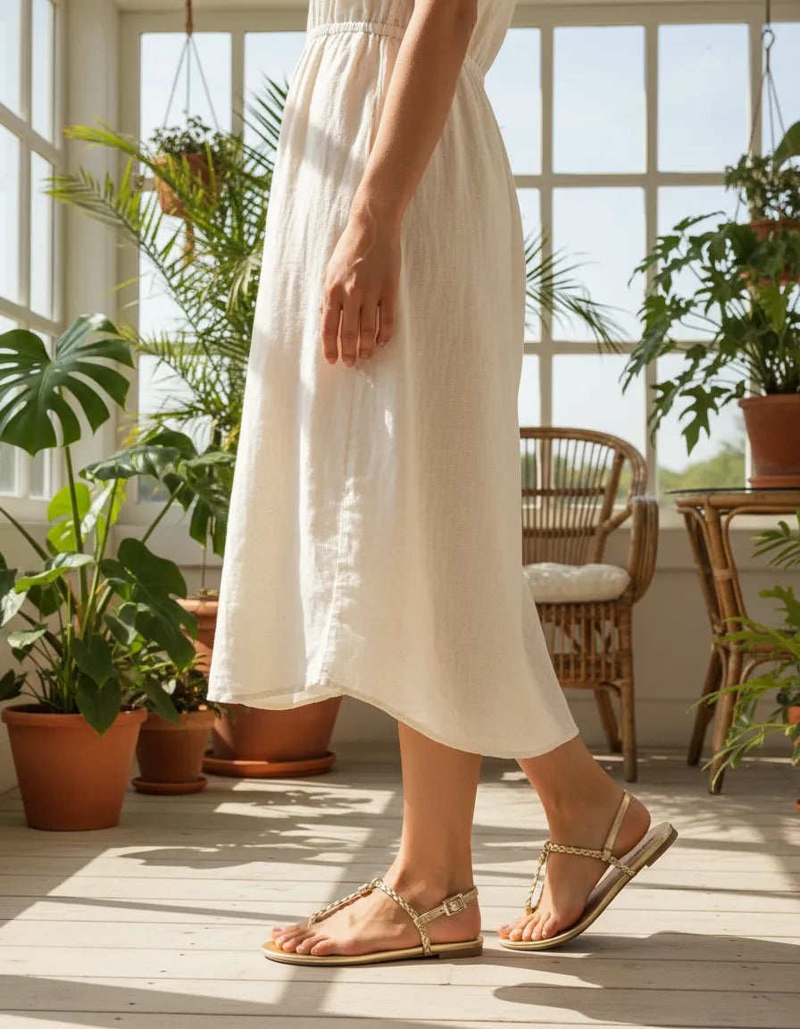 Sandalia Flat 950034 Sun Glow Ouro