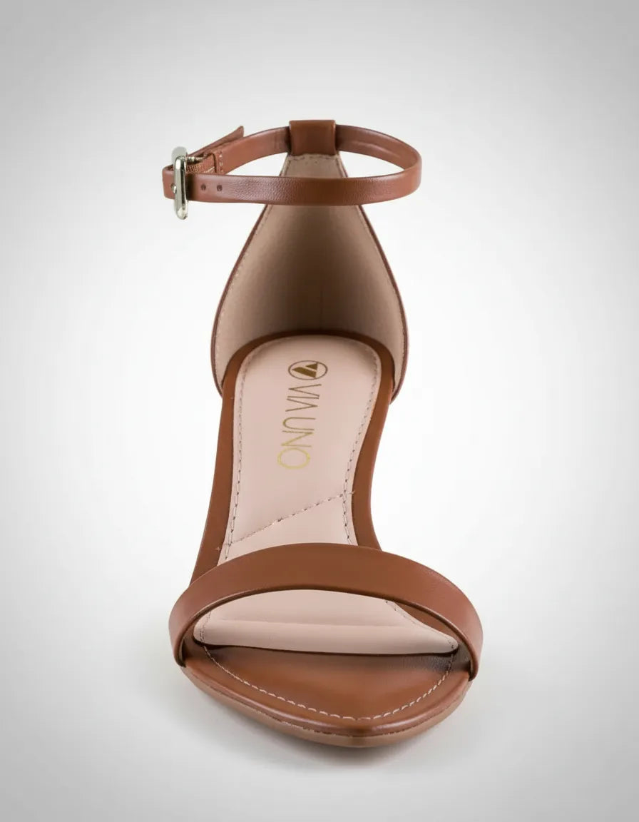 Sandalia Salto Medio 1037003 Napa Rock Caramelo