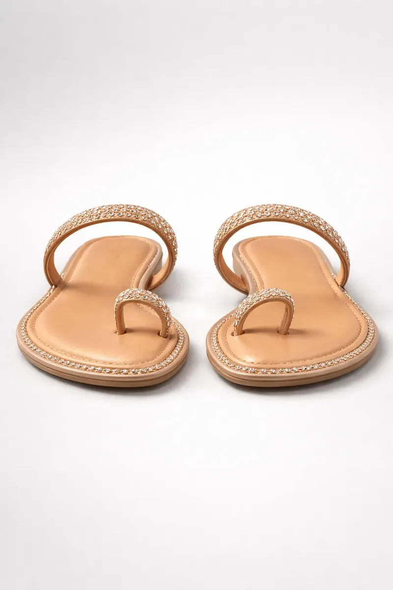 Sandalia Flat 1008002 Tira Rose