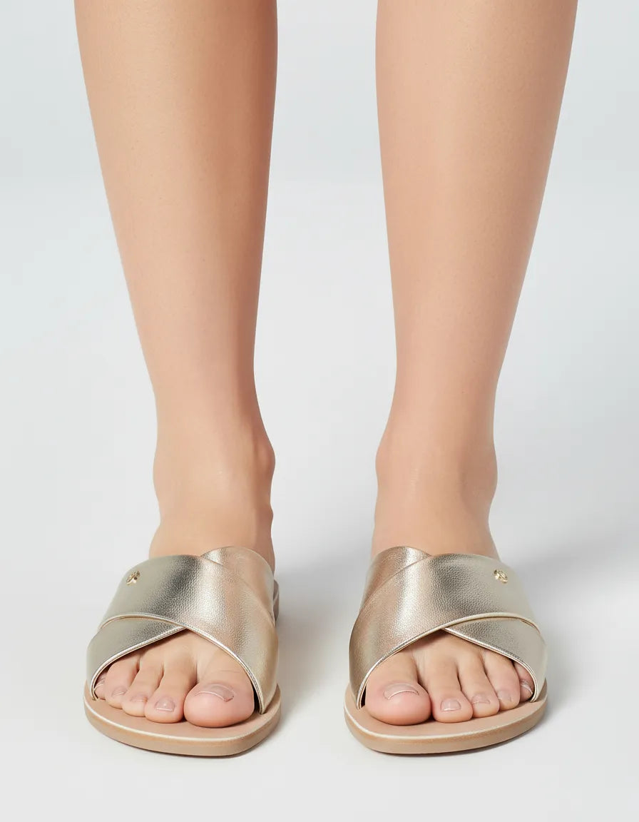 Sandalia Flat 533003 Ref C Champagne