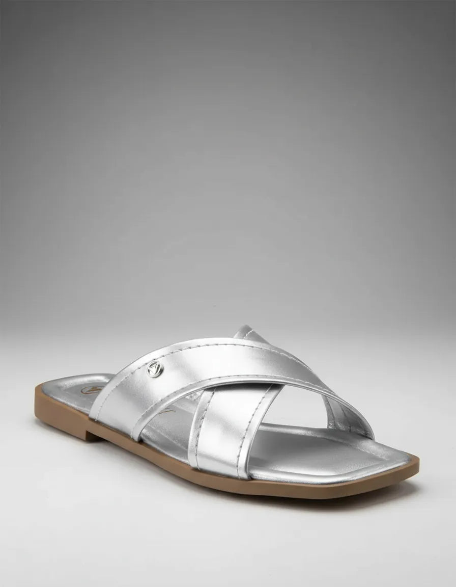 Sandalia Flat 948097 Sun Glo Prata