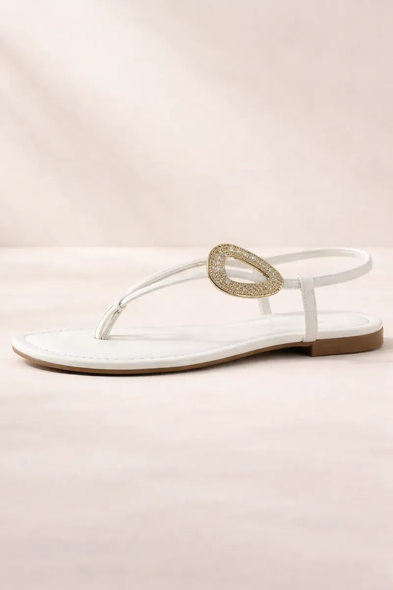 Sandalia Flat 860123 Napa Rock Off White
