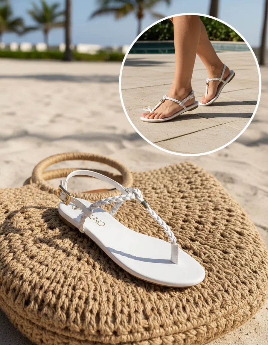 Sandalia Flat 950034 Napa Rock Off White