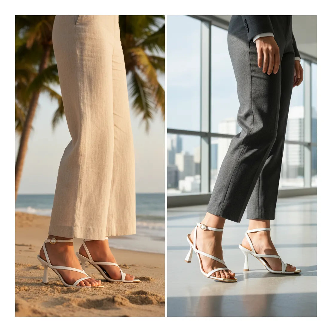 Sandalia Salto Alto 919022 Napa Rock Off White
