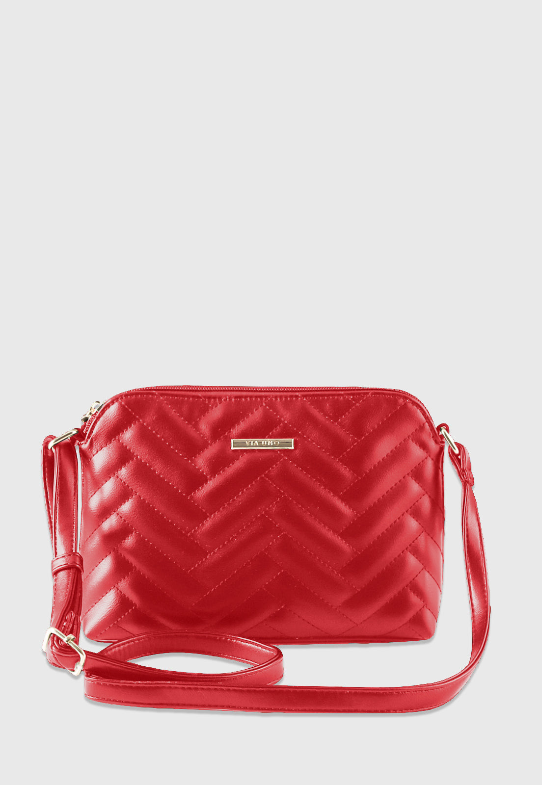 Bolsa Tiracolo VU2578 cor Vermelho Metalassê