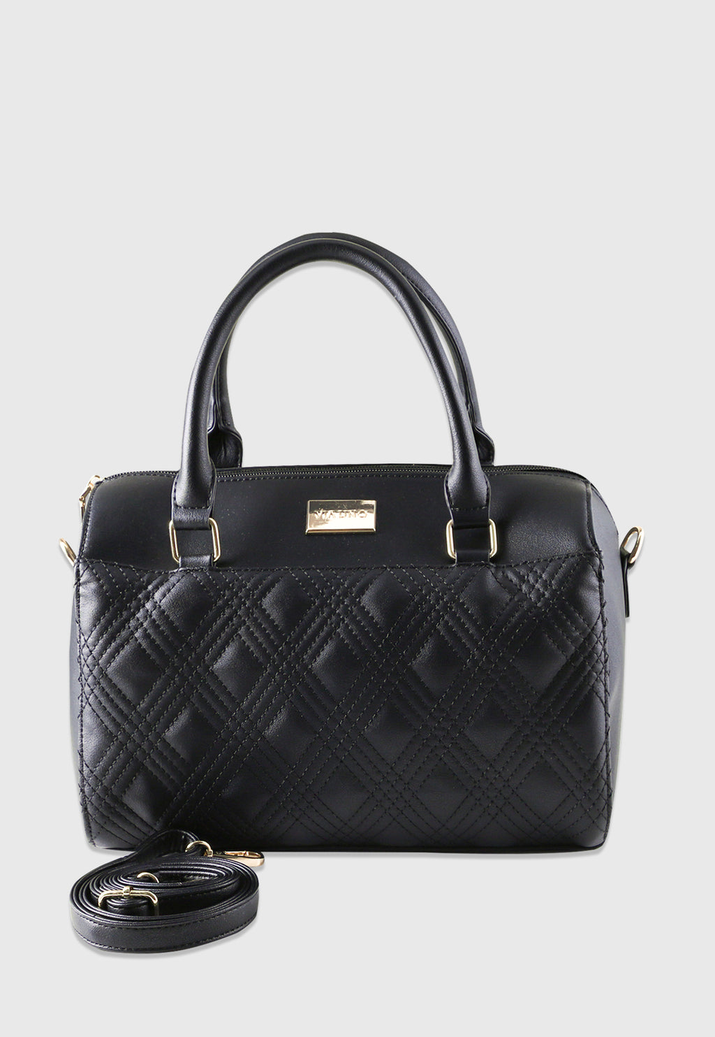 Bolsa Estruturada VU2599 cor Preto Metalassê