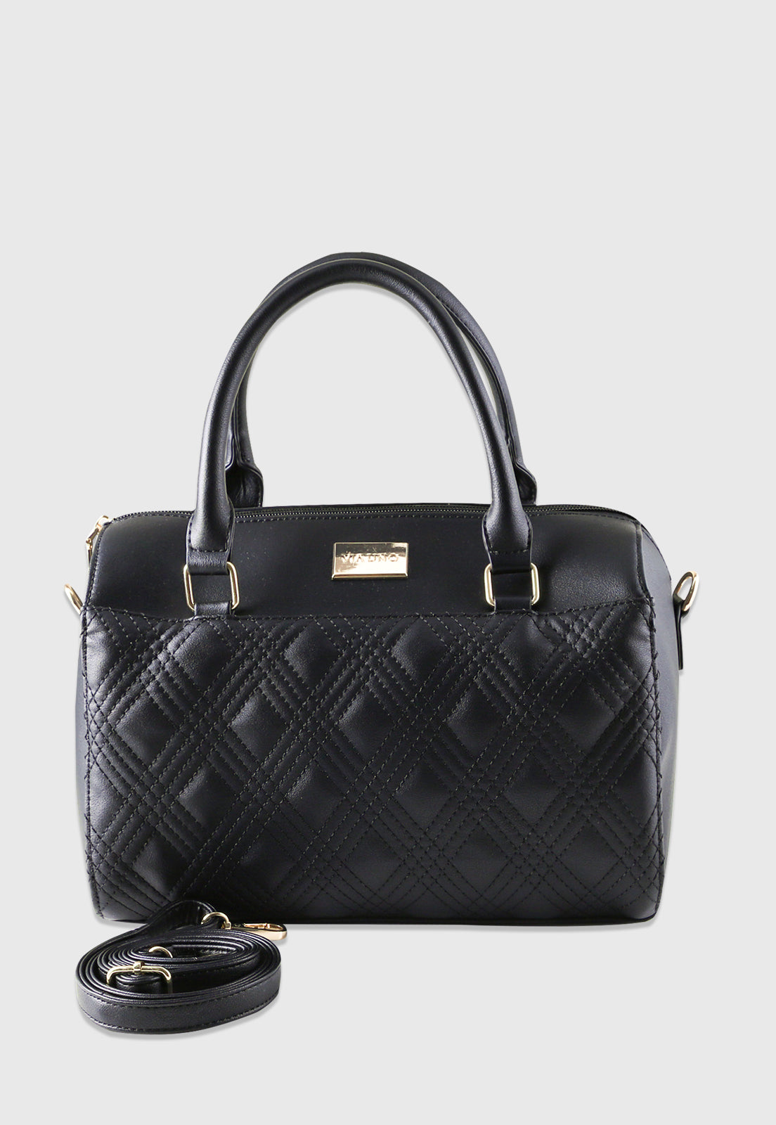 Bolsa Estruturada VU2599 cor Preto Metalassê