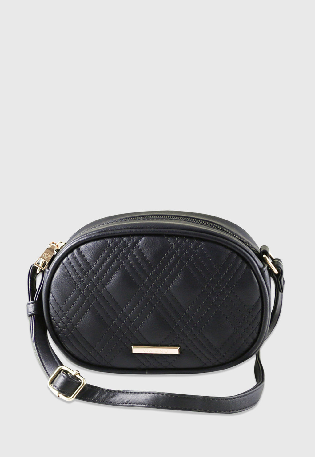 Bolsa Tiracolo VU2576 cor Preto Metalassê