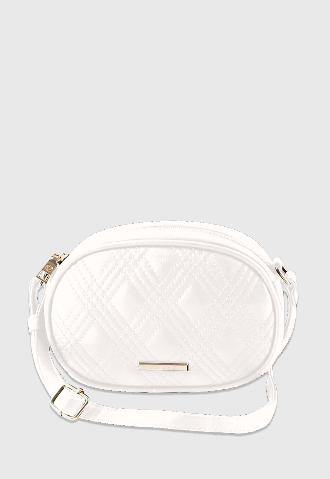 Bolsa Tiracolo VU2576 cor Off White Metalassê
