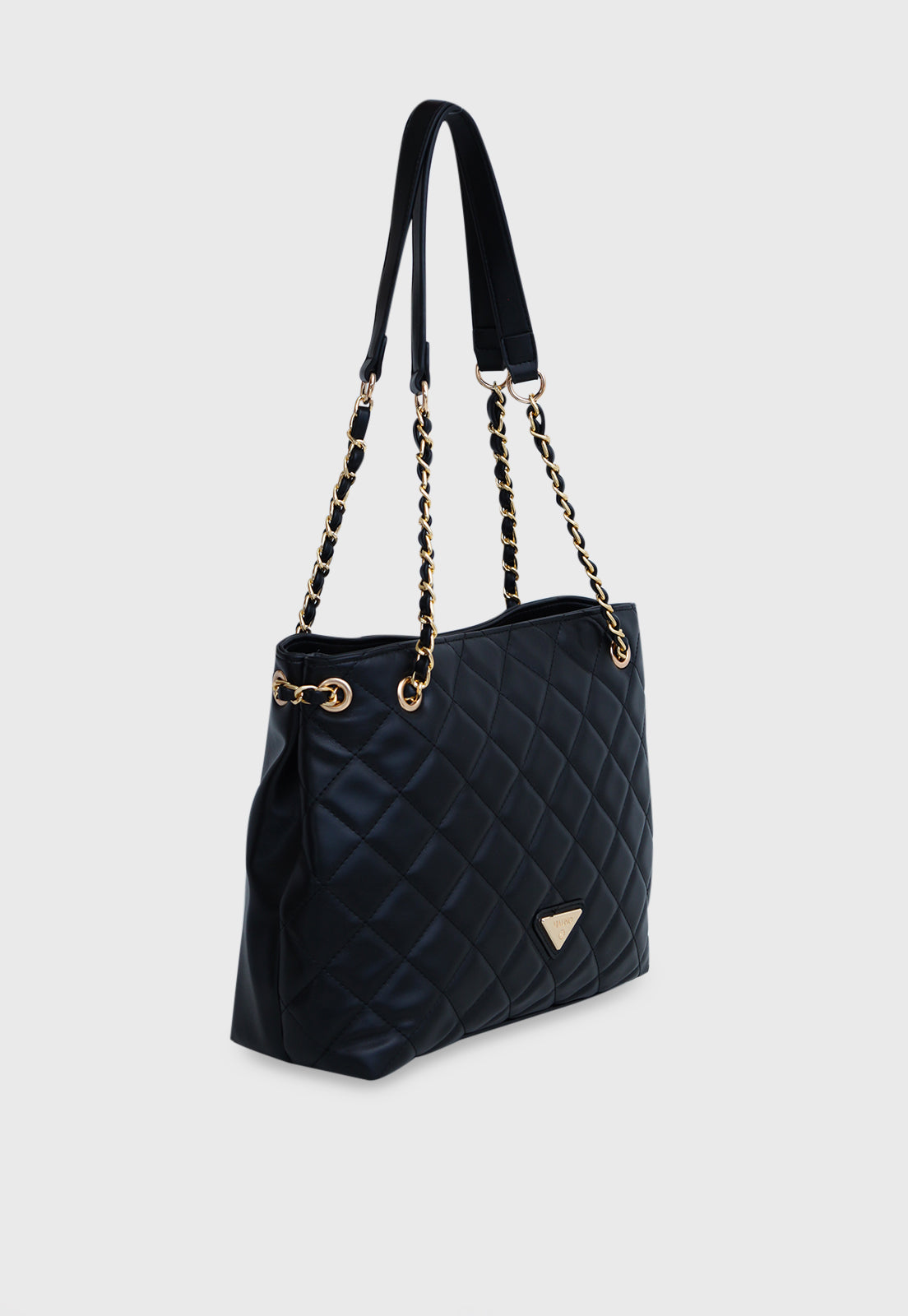 Bolsa Shoulder VU2592 cor Preto Matelassê com Corrente