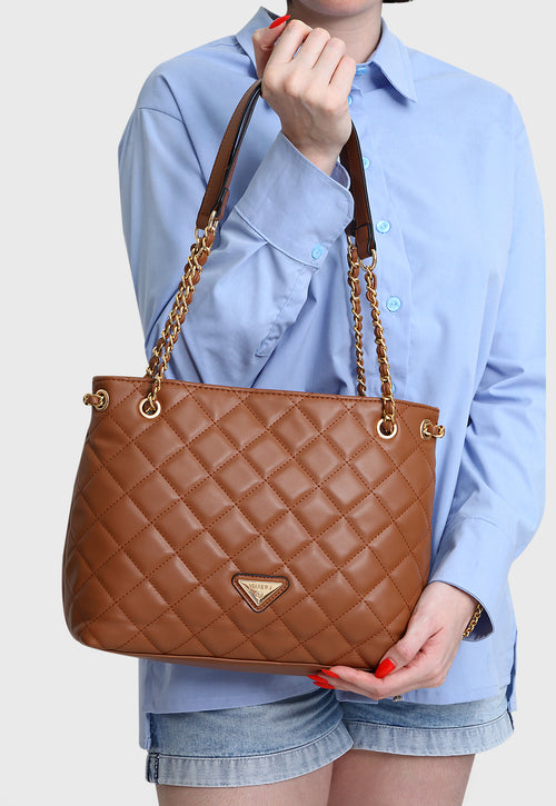 Bolsa Shoulder VU2592 cor Sella Matelassê com Corrente