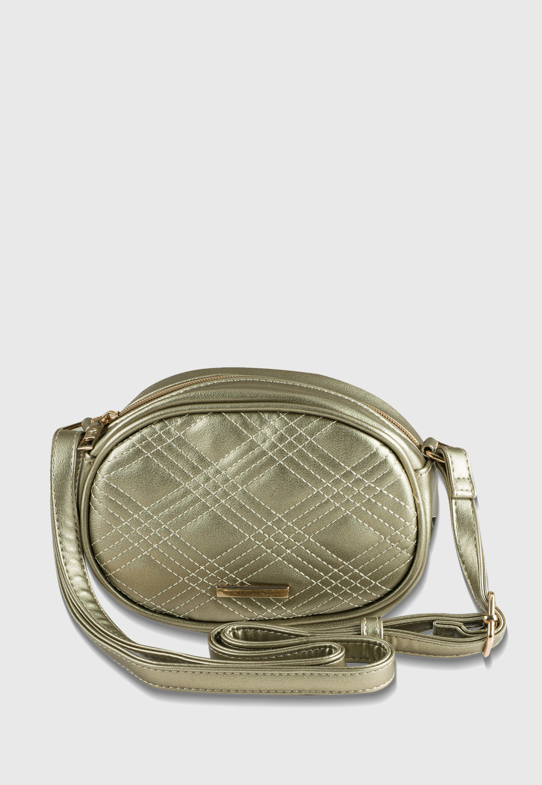 Bolsa Tiracolo VU2576 cor Ouro Light Metalassê