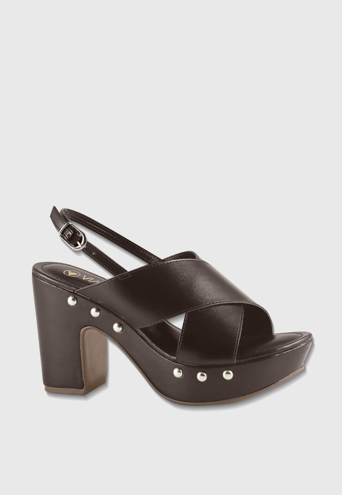 Sandalia Salto Alto 381046 Napa Rock Marrom