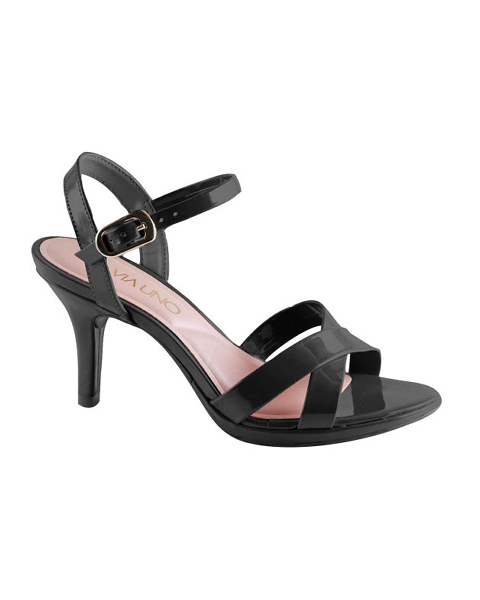 Sandalia Salto Alto 1029001 Verniz Preto