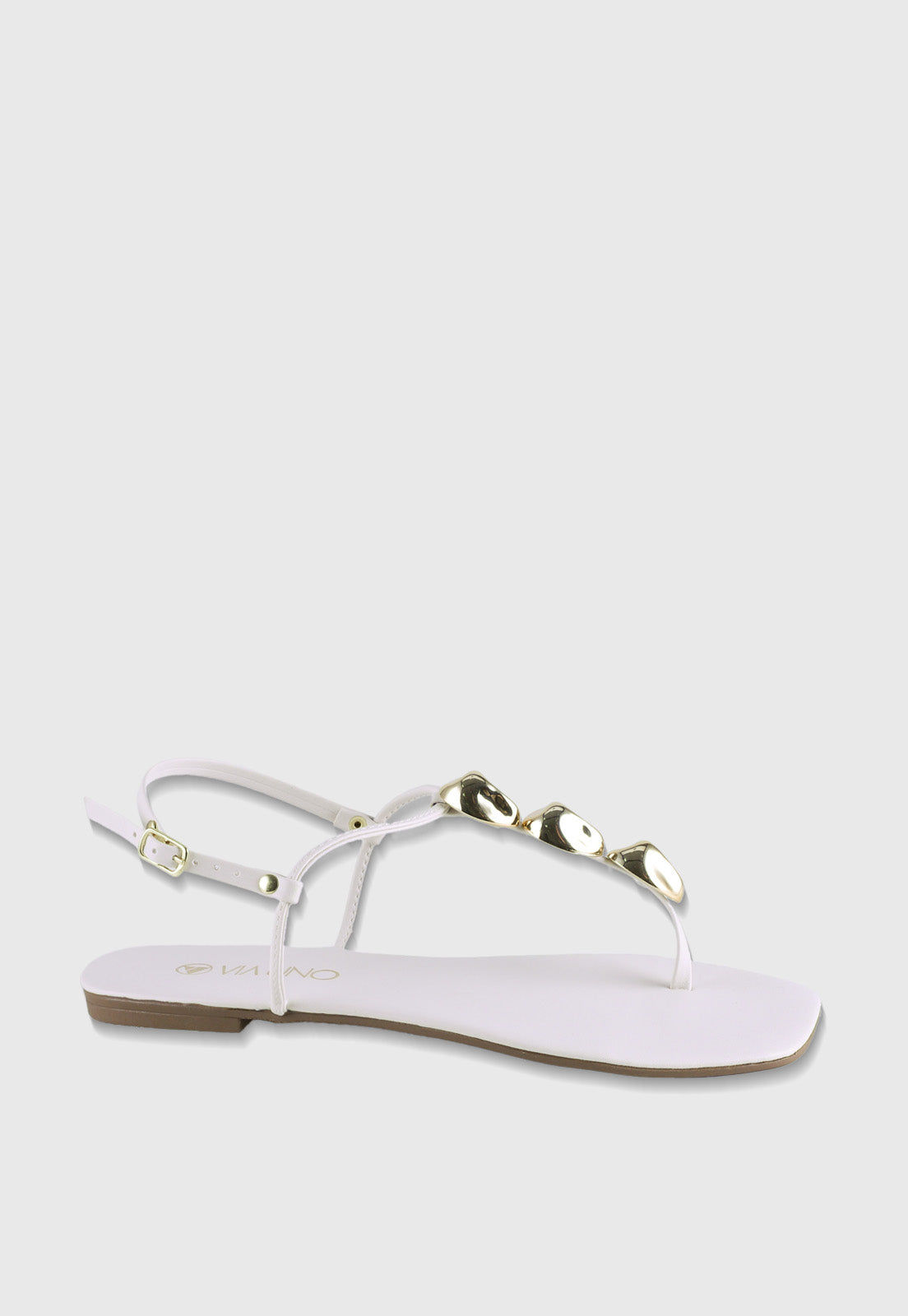 Sandalia Flat 450263 Mestiço Off White